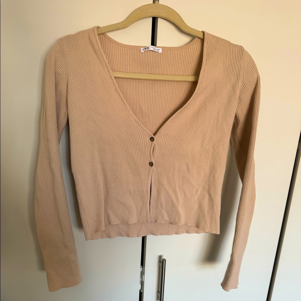 Zara open front sweater.